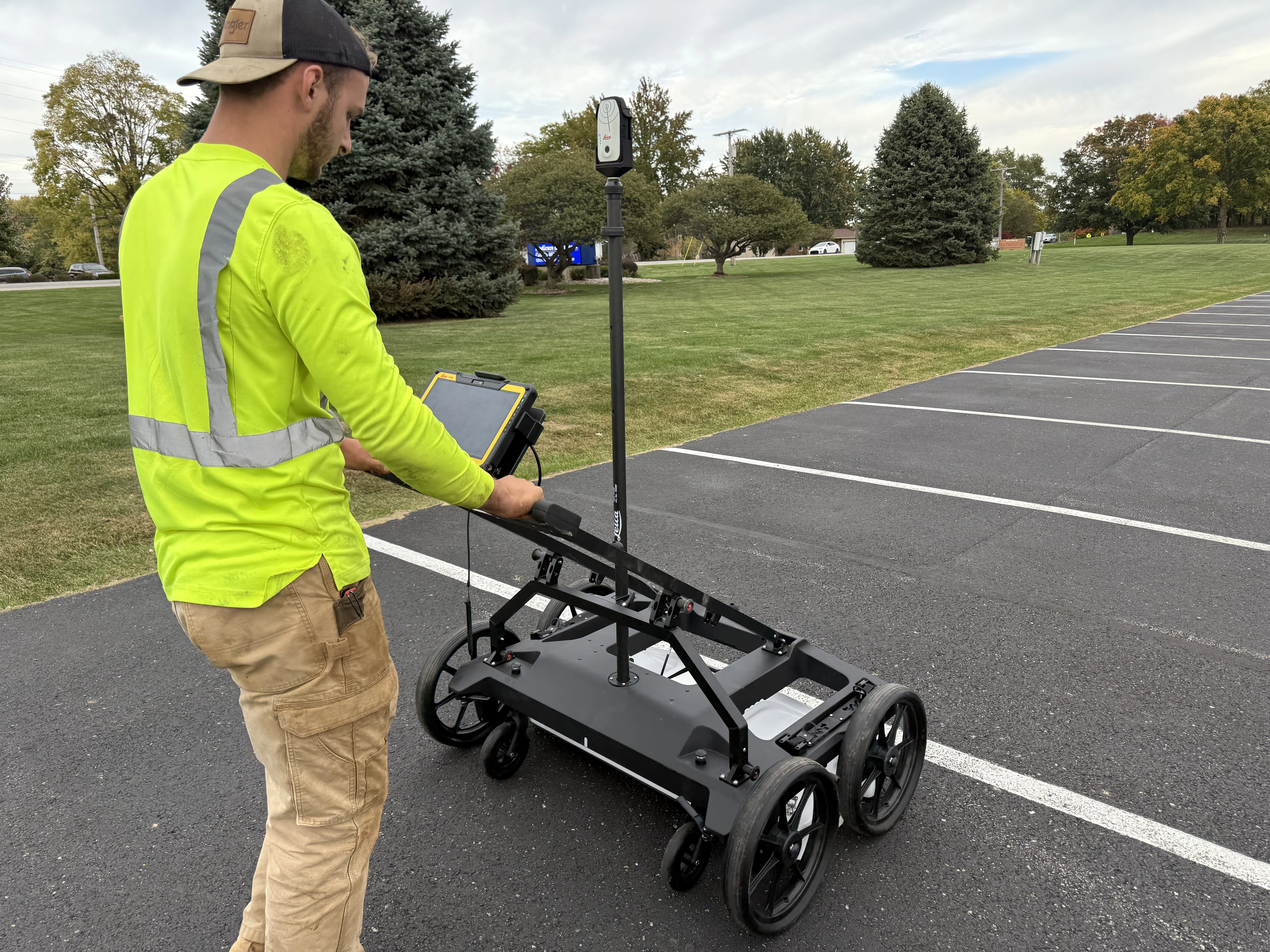 IDS Stream DP multi-channel GPR equipment in the field